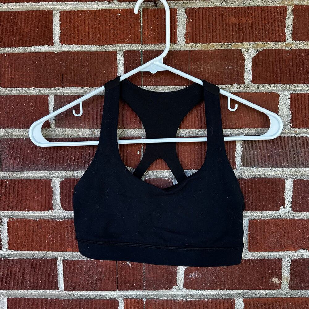 Lululemon Black Racerback Sports Bra Size Unknown Yoga Workout Athletic Bra